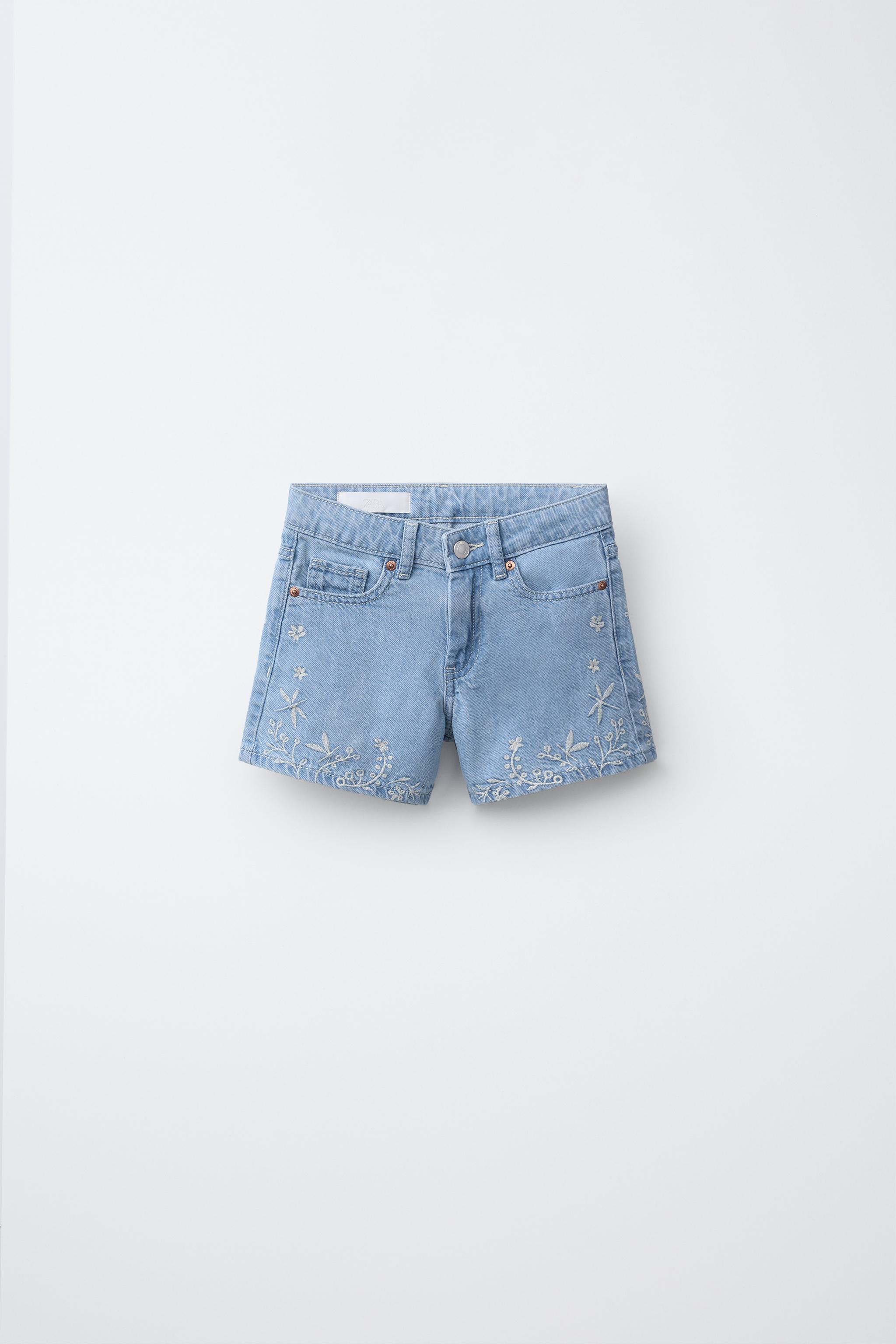 SHORT EN JEAN BRODÉ